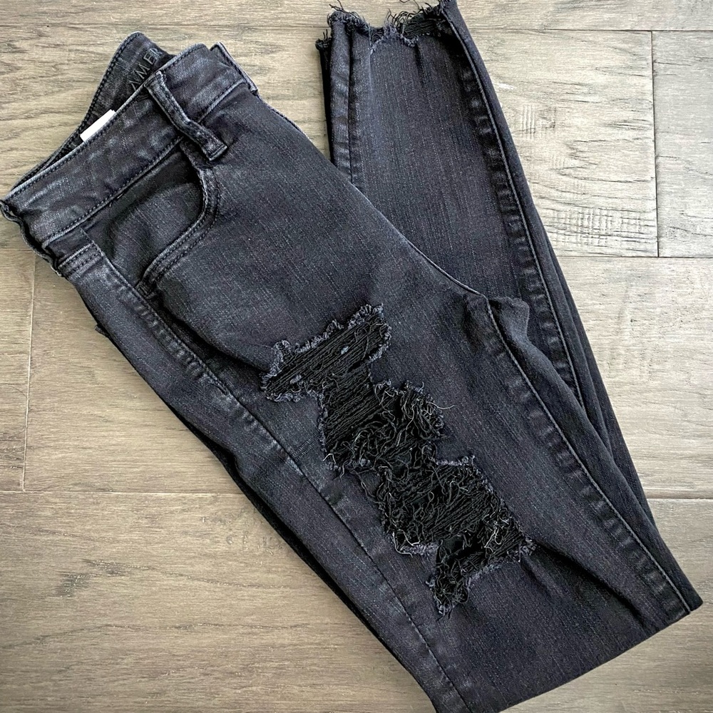 AEO- Ne(x)t Level Ripped Hi- Rised Jegging - Picture 2 of 5